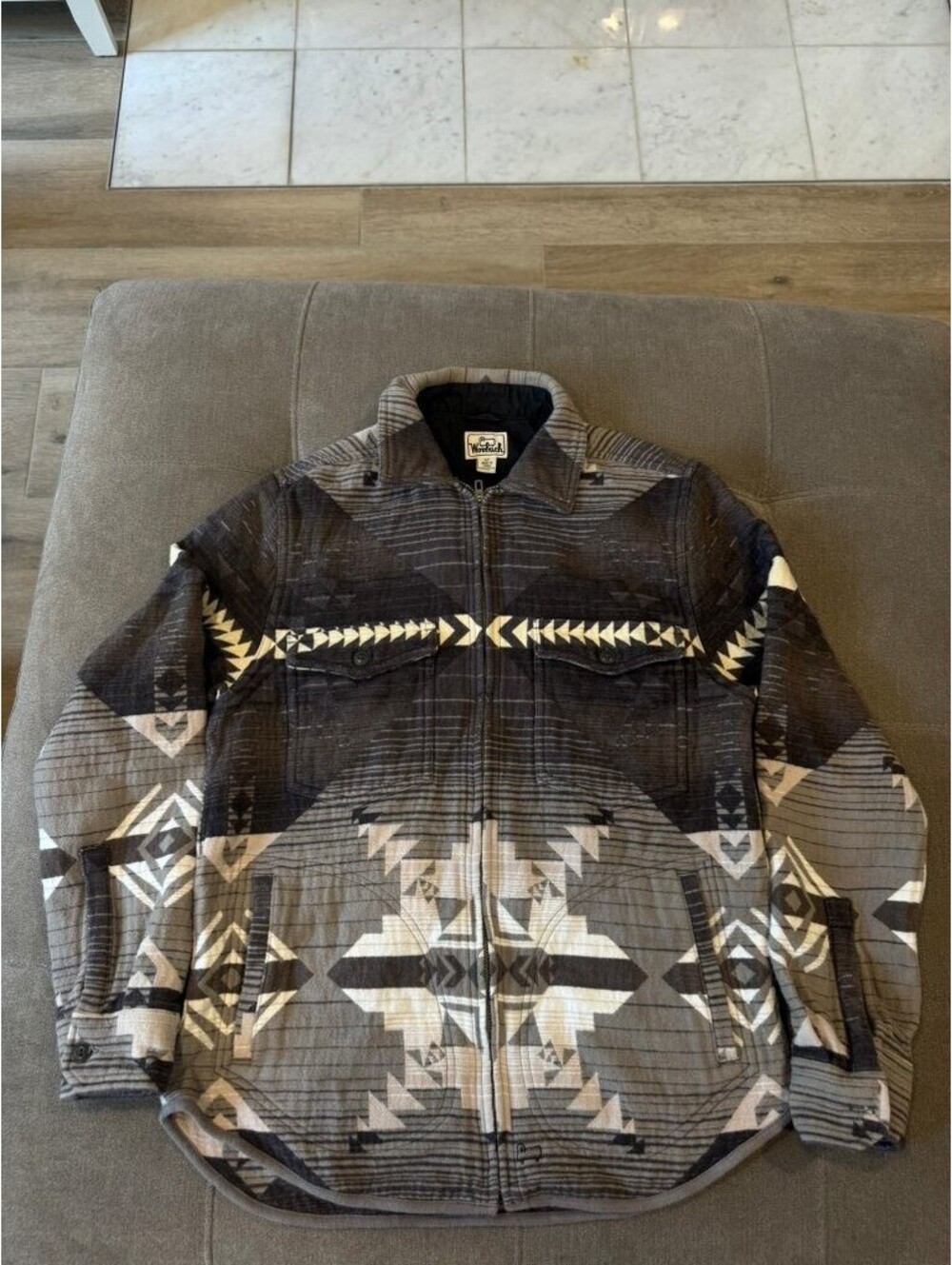 Woolrich Aztec Southwestern Zip Shirt Jacket Shacket Mens S